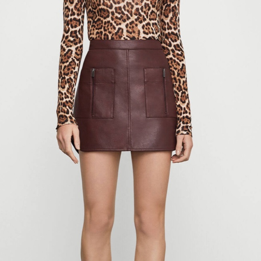 BCBG Faux Leather Skirt
